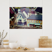 Muster-Gebäude Poster (Küche)