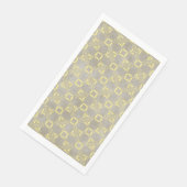 Muster Gelb/Grau für Abstrakte Quadrate Serviette (Ecke)