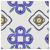 Muster Gelb, Grün und Blau Stoff (Nahaufnahme)