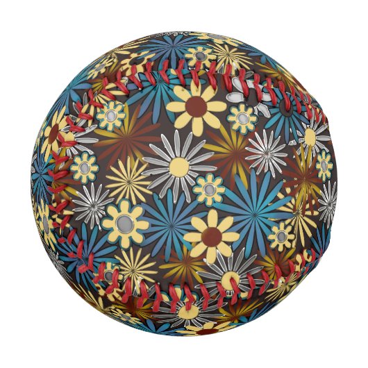 Muster Gelb und Blau Baseball (Vorderseite Links)