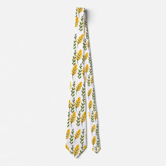 Muster Gelb und Grün Krawatte (Vorderseite)