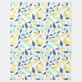 Muster Gelb und Minze Fleecedecke (Vorderseite)