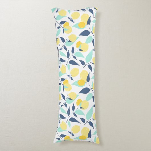 Muster Gelb und Minze Seitenschläferkissen (Vorderseite Vertikal)