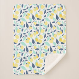 Muster Gelb und Minze Sherpadecke