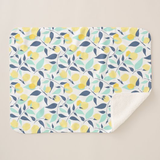 Muster Gelb und Minze Sherpadecke (Vorderseite (Horizontal))