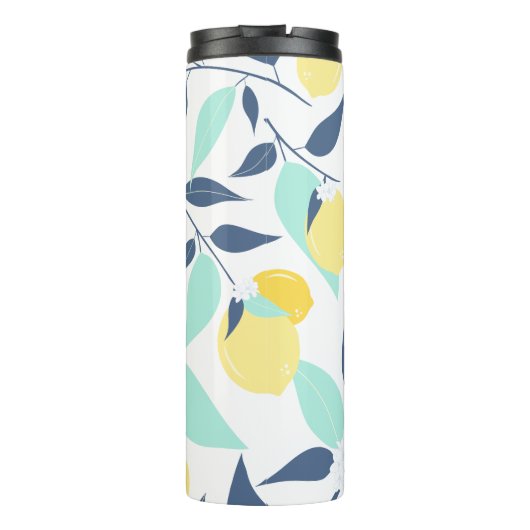 Muster Gelb und Minze Thermosbecher (Rückseite)