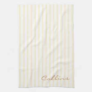 Muster Gelb und Weiß Geschirrtuch