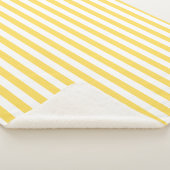 Muster Gelb und Weiß Sherpadecke (3/4)