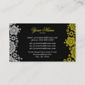 Muster Gelb/Weiß Combo Visitenkarte (Rückseite)