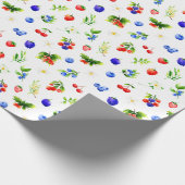 Muster gemischter Berries Geschenkpapier (Ecke)