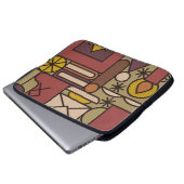Muster: gemütlicher Abend. Vintage Illustration Laptopschutzhülle (Vorne Knopf)