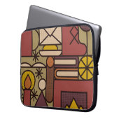 Muster: gemütlicher Abend. Vintage Illustration Laptopschutzhülle (Vorderseite Links)
