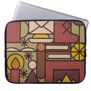 Muster: gemütlicher Abend. Vintage Illustration Laptopschutzhülle