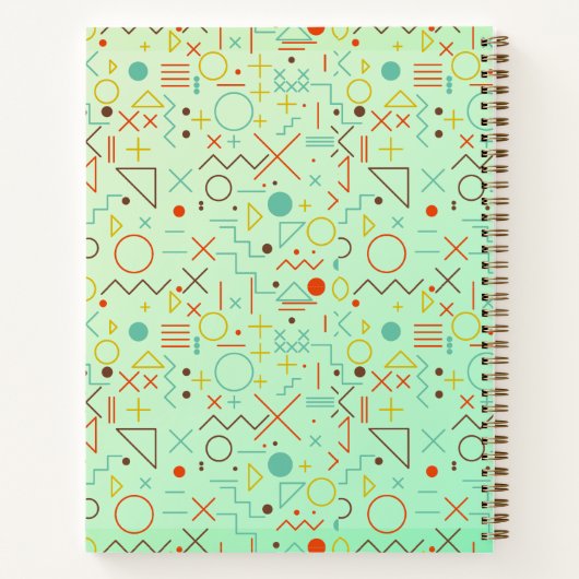 Muster geometrische Formen für Notebook Notizblock (Rückseite)