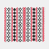Muster geometrischer Art Schwarz und Weiß Fleecedecke (Vorderseite (Horizontal))