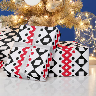 Muster geometrischer Art Schwarz und Weiß Geschenkpapier