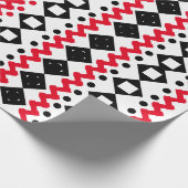 Muster geometrischer Art Schwarz und Weiß Geschenkpapier (Ecke)