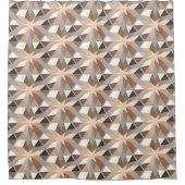 Muster geometrischer natürlicher Farben Duschvorhang (Vorderseite)