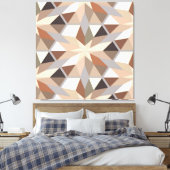 Muster geometrischer natürlicher Farben Leinwanddruck (Insitu (Schlafzimmer))