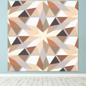 Muster geometrischer natürlicher Farben Leinwanddruck (Insitu (Holzboden))