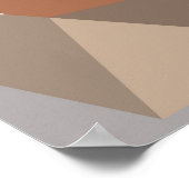 Muster geometrischer natürlicher Farben Poster (Ecke)