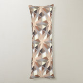 Muster geometrischer natürlicher Farben Seitenschläferkissen (Rückseite (Vertikal))