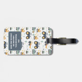 Muster-Gepäckmarke für niedliche Traktoren für Jun Gepäckanhänger (Rückseite horizontal)