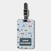 Muster-Gepäckmarke für niedliche Traktoren für Jun Gepäckanhänger (Vorderseite vertikal)