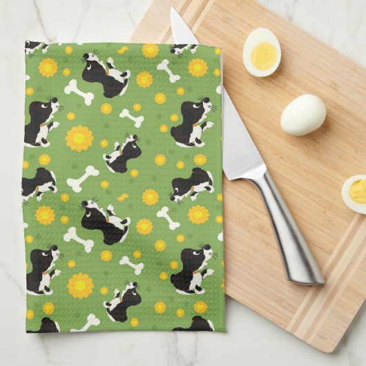 Muster Geschirrtuch (Viertel Falte)