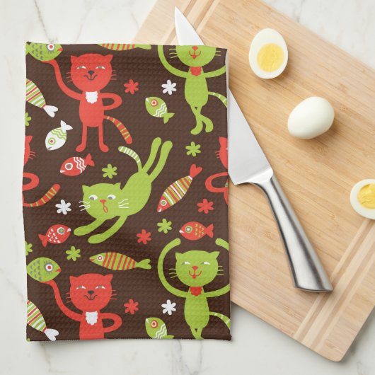 Muster Geschirrtuch (Viertel Falte)