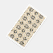 Muster Gold, Beige und Taupe Edelsteine Serviette (Ecke)