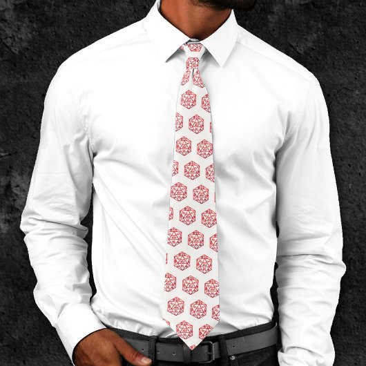 Muster Gold D20 | Tabletop Role Player Dice Krawatte