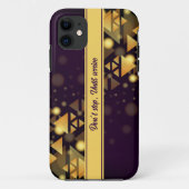 Muster Gold Dreieck iPhone Case (Rückseite)