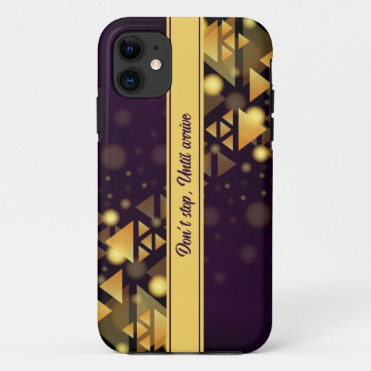 Muster Gold Dreieck iPhone Case (Rückseite)
