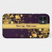 Muster Gold Dreieck iPhone Case (Rückseite (Horizontal))