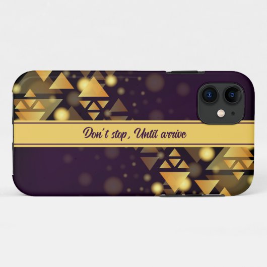 Muster Gold Dreieck iPhone Case (Rückseite (Horizontal))