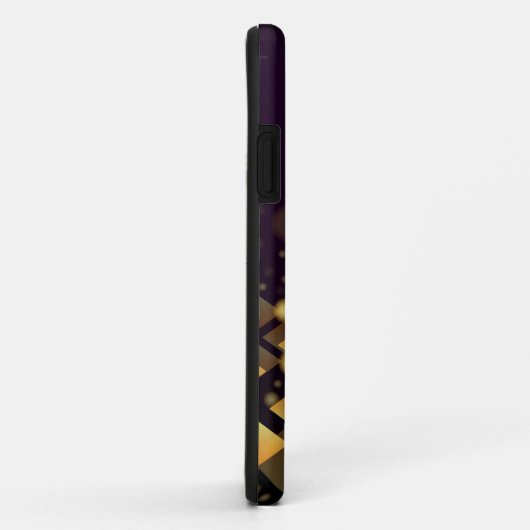 Muster Gold Dreieck iPhone Case (Hinten/Rechts)