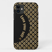 Muster Gold Kreis iPhone Case (Rückseite)
