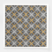 Muster Gold, Silber und Grau lackierte Diamanten Serviette (Vorderseite)