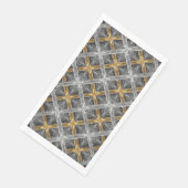 Muster Gold, Silber und Grau lackierte Diamanten Serviette (Ecke)
