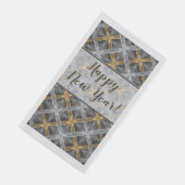 Muster Gold, Silber und Grau lackierte Diamanten Serviette (Ecke)