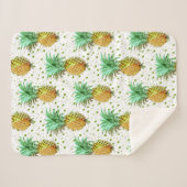 Muster Gold und Grüne Ananas Sherpadecke (Vorderseite (Horizontal))