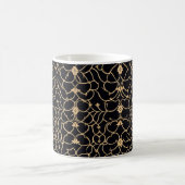 Muster Gold und Schwarze Linie Kaffeetasse (Mittel)