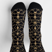 Muster Gold und Schwarze Linie Socken (Oben)