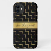 Muster Gold zigzag iPhone Case (Rückseite)