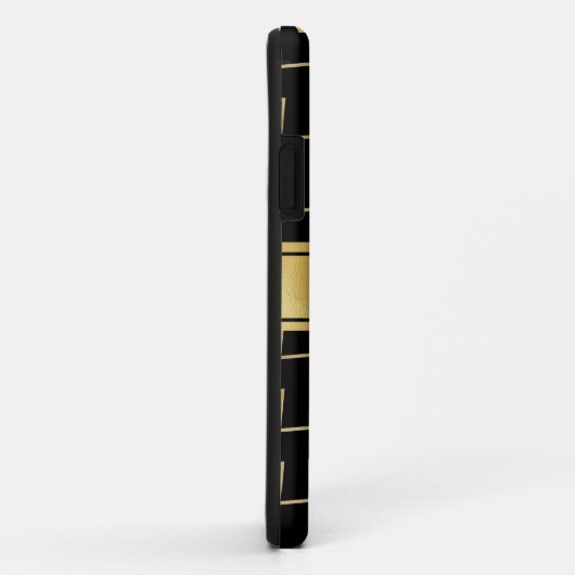 Muster Gold zigzag iPhone Case (Hinten/Rechts)