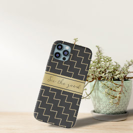 Muster Gold zigzag iPhone Case