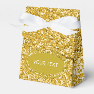 Muster - goldener Fluss + Ihr Text Geschenkschachtel