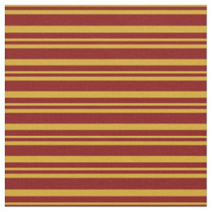 Muster Goldenrod und Maroon Lines/Stripes Stoff
