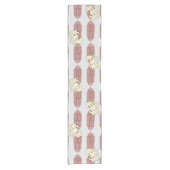 Muster goldfarben arabisches Design Kurzer Tischläufer (Vorderseite)